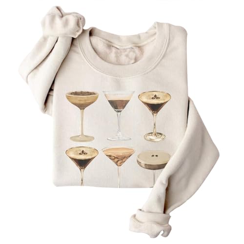 DIOMMELL Espresso Martini Sweatshirt - Khaki Medium - Unisex Adult