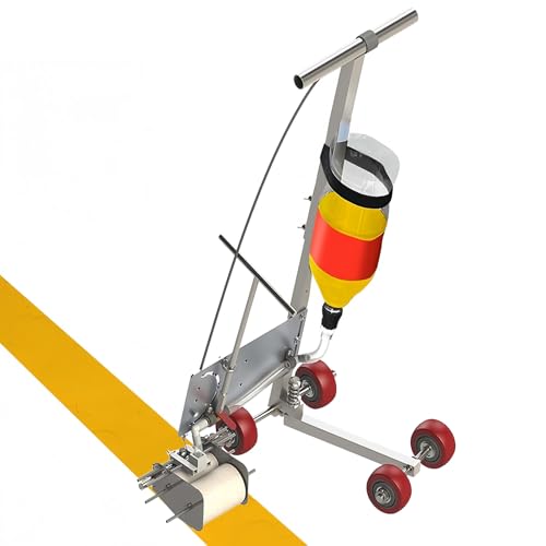 Macchina per marcatura di linee resistente, applicatore regolabile in altezza per parcheggi con strumento circolare per una marcatura accurata, larghezza della linea 5-15 cm