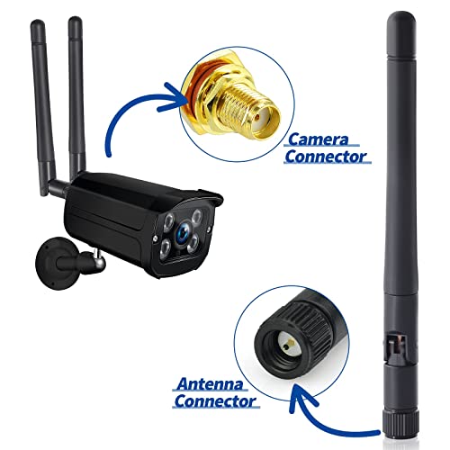 Image of Bingfu Dual Band WiFi Antenna 3dBi SMA Male Antenna(2-Pack) for Wireless Vedio Security IP Camera Recorder Surveillance Recorder Truck Trailer Rear View Backup Camera Reversing Monitor
