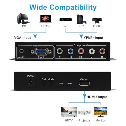 Convertidor RGB componente VGA a HDMI escala tu señal de PC a Full HD 60Hz 6
