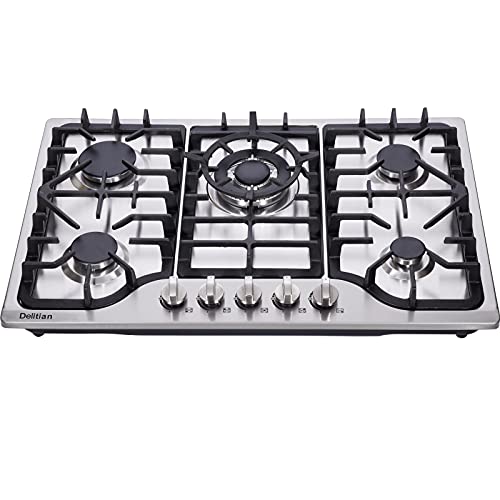 30 Inch Gas Cooktop DT57043 Stainless Steel 5 Burners Gas Cooktop LPG