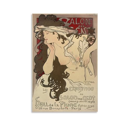 Impression sur toile Salon des Sans Mucha 40x60cm pour déco chambre