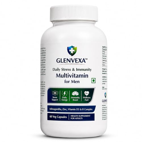 Image of Multivitamin for Men | 17 Essential Vitamins & Minerals with Ashwagandha Extract 500mg, Panax Ginseng, L-Theanine, Zinc, Vitamin D3, Vitamin C & B-Complex | Daily Energy, Stress & Immune Support | 60 Veg Capsules