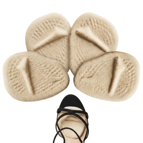 THSTOIC Ball of Foot Cushions for Women (2 Pairs), Anti-Slip Fabric Metatarsal Pads & Forefoot Inserts for High Heels, Flats, Dress Shoes - All Day Comfort | One Size Fits Most