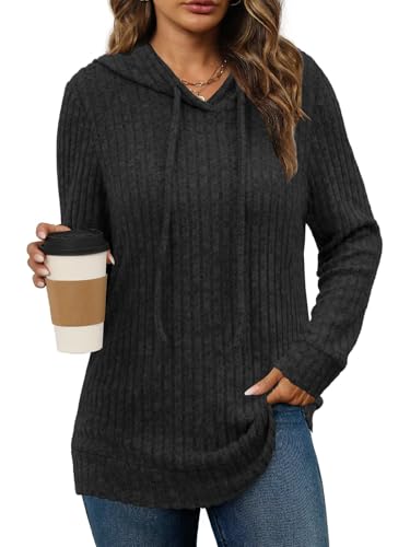 Lylinan Womens Sweaters Cashmere Comfy Cozy Sweater Crewneck Sweatshirt Hoodie