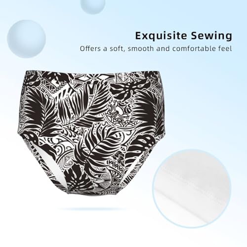 Polynesian Style With Leave Girls' Underwear Soft Cotton Little Girls Panties Comfort Briefs3