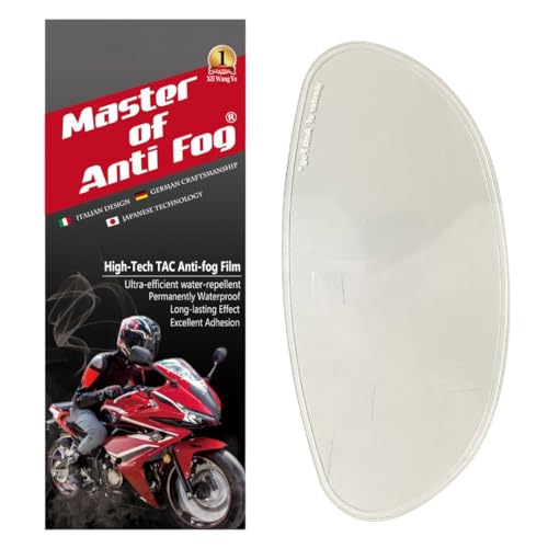 Film Anti-Buée Pour Visière De Casque Moto - Transparent, Résistant à La Pluie, Facile à Poser