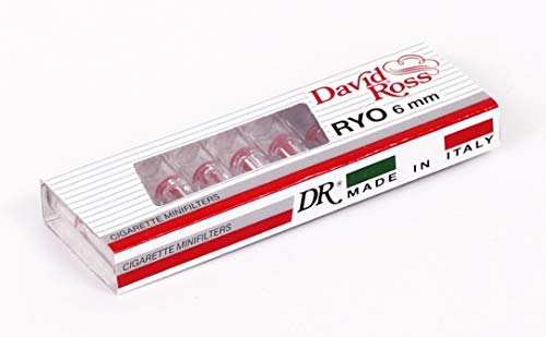 David Ross RYO Minifilter, Durchmesser 6 mm, bis zu 60% Schadstoffreduzierung 1 Packung (12 Filter)