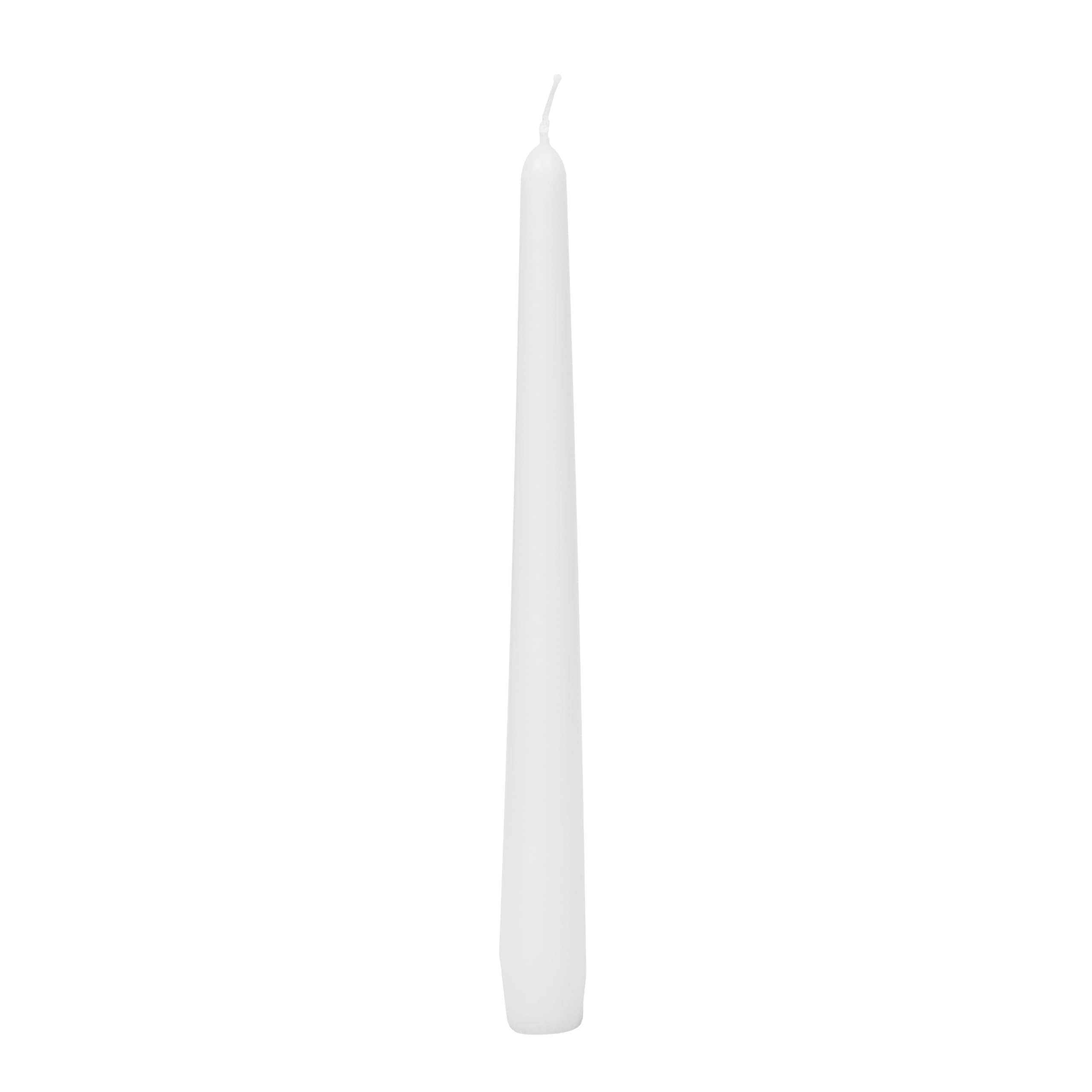 Hofer - Bougies coniques blanches - Lot de 100 bougies de table non parfumées de 25,4 cm - Cire de paraffine sans coulure avec mèches de coton sans fumée - Longue combustion 7-8 heures