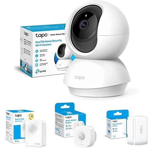 TP-Link Bundle of Tapo Cámara C210 Wi-Fi Interior 3 MP (2K) + Tapo H100 Smart Hub + Tapo T100, Detector de Movimiento WiFi + Tapo T110, Sensor de Contacto Inteligente