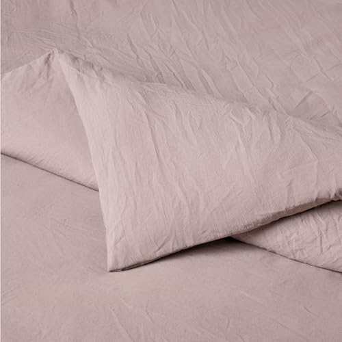 Image of Amazon Basics Brushed Microfiber Comforter Set, Extra Soft with Natural Texture, Oeko-TEX Certified, 2-Piece, Twin /Twin XL, Purple
