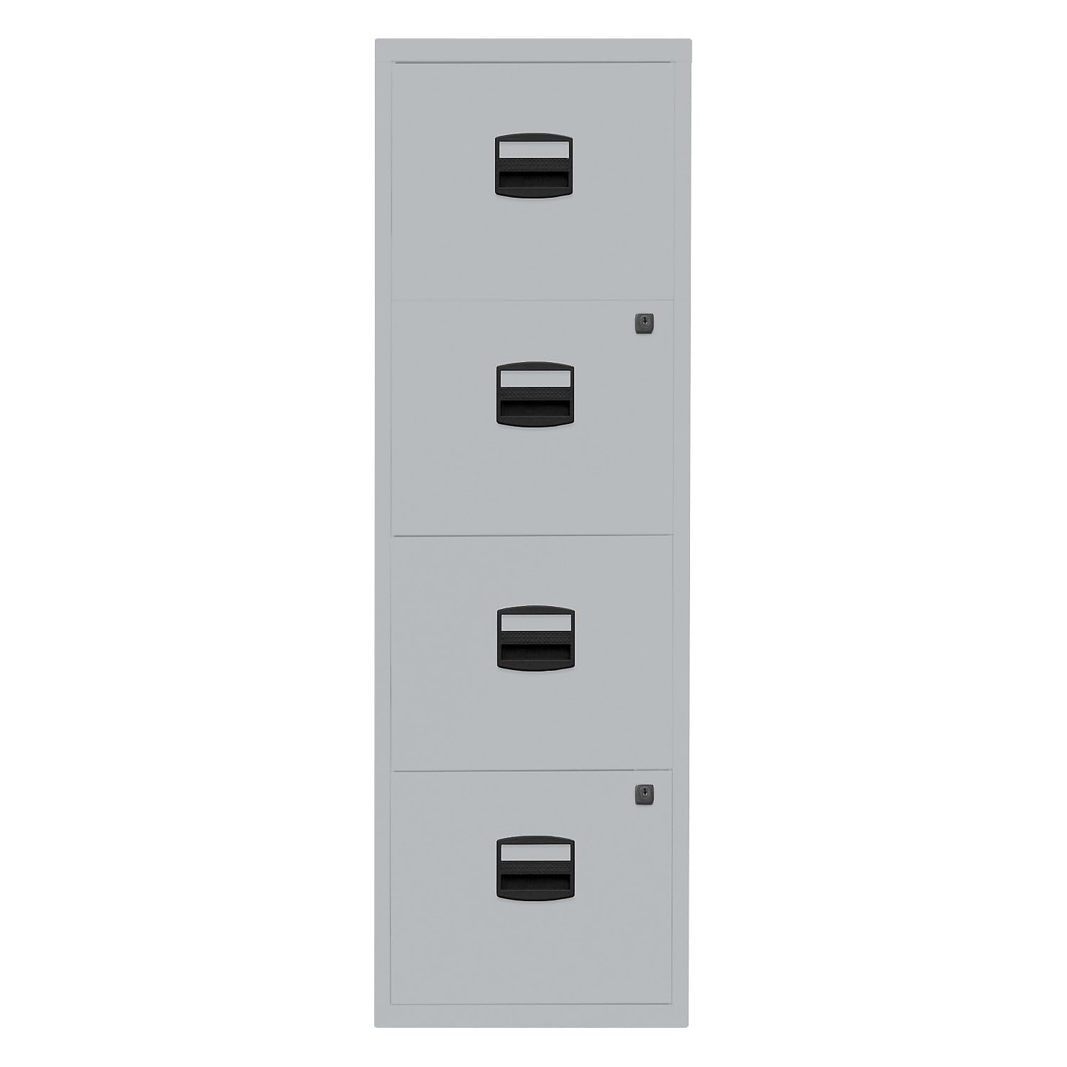 Bisley Home Hängeregistraturschrank PFA, 4 HR-Schubladen, Metall, 355 Silber, 40 x 41.3 x 132.1 cm