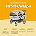 Larktale Caravan Coupe Quad, Compact Stroller Wagon with Reclining Seats for 4 Kids, Gray/Black