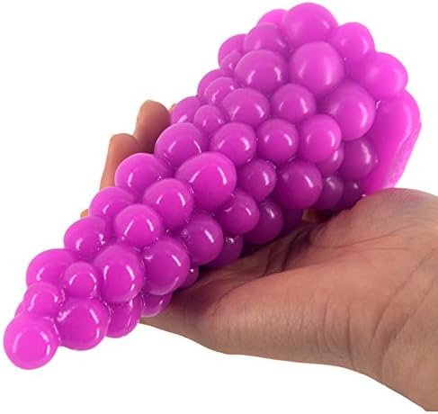 Asianstyle Women Sexy Masturbation Toys Anal Pleasure Butt Plug 6.3" Grape PVC Dildo Anal Trainer Toys Anal Beads (Purple)