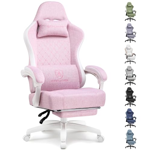 GTPLAYER Gaming Chair, Computer Office Chair with Pocket Spring Cushion, Linkage Armrests and Footrest, High Back Ergonomic Computer Chair with Lumbar Support Task Chair with Footrest