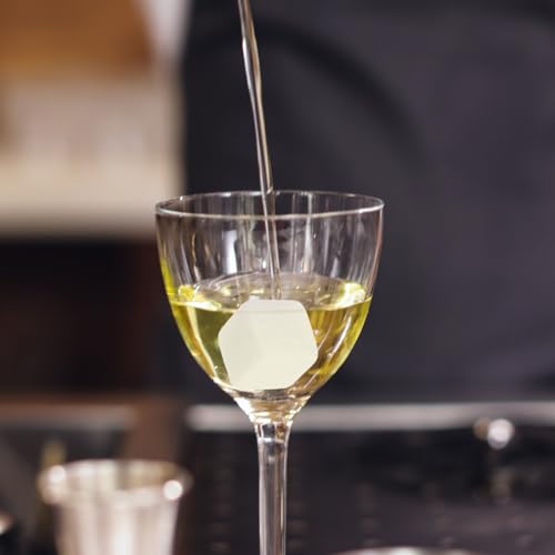 BEBEMOKO 12 Stück Eiscreme-Whisky-Stein-Eiswürfel, Kühl-Pellets, praktische Eiswürfel, Stein, wiederverwendbar, Weinsteine, praktische Weinsteine, Whiskey-Steine, Weinwürfel, Marmor, Weiß