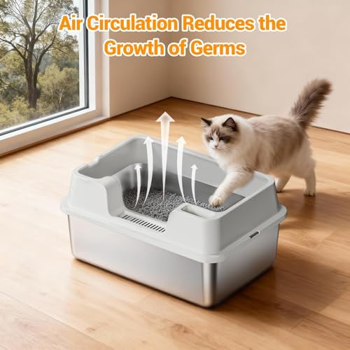 Caja sanitaria para gato de acero inoxidable XL miniatura 6