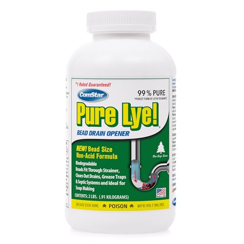 ComStar Pure Lye 2 lb Drain Opener 99% Pure Sodium Hydroxide