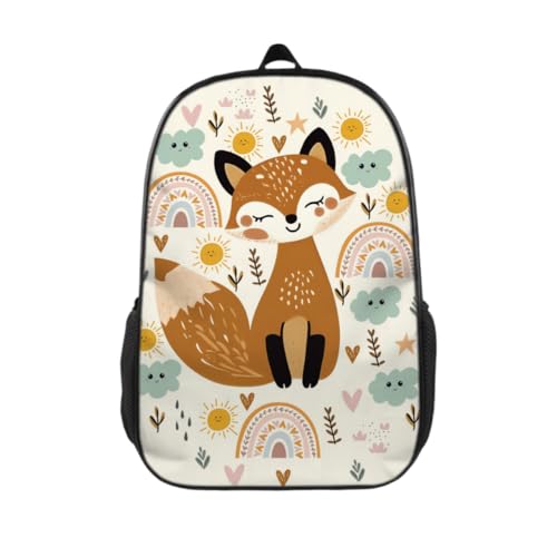 Fox Backpack 17 inch Cartoon Fox Backpack Large Capacity