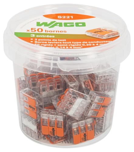 WAGO - Bornes de Connexion Automatique S221 3 entrées par 50