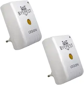 2 Repelente Eletrônico Ultrassônico Byepest Espanta Ratos e Morcegos Cobertura de 200m² Sem Cheiro Livre de Químicos