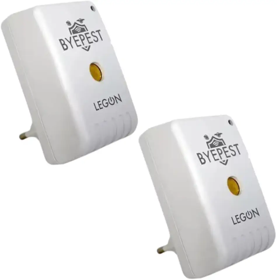 2 Repelente Eletrônico Ultrassônico Byepest Espanta Ratos e Morcegos Cobertura de 200m² Sem Cheiro Livre de Químicos