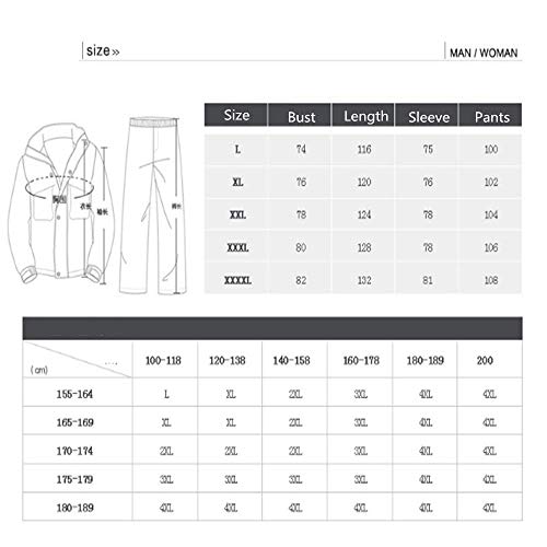 Flyci Giacca Impermeabile e Pantaloni