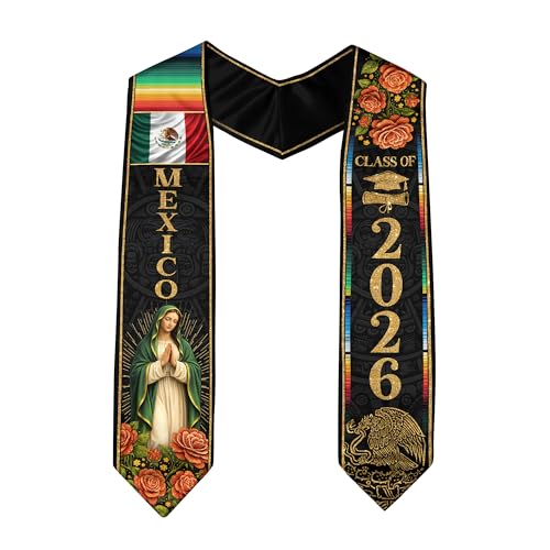 Graduation Stole Mexican Aztec Patterns Estolas De Graduacion Mexican Graduation Sash Class Of 2026 4