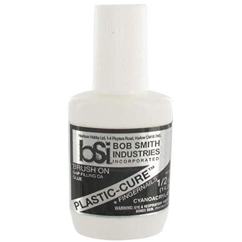Bob Smith Industries BSI-105 Plastic-Cure Brush-On Odorless Foam Safe Super Glue, 1/2 oz, Clear