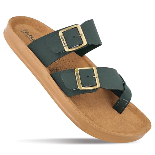Image of WALKAROO Men's Slip-On Sandals|Soft Cushion Footbed, Adjustable Dual Buckle Straps,Lightweight Flexible Sole, Anti-Slip|Daily Wear, Casual,Office Wear Sandals|WGR53247