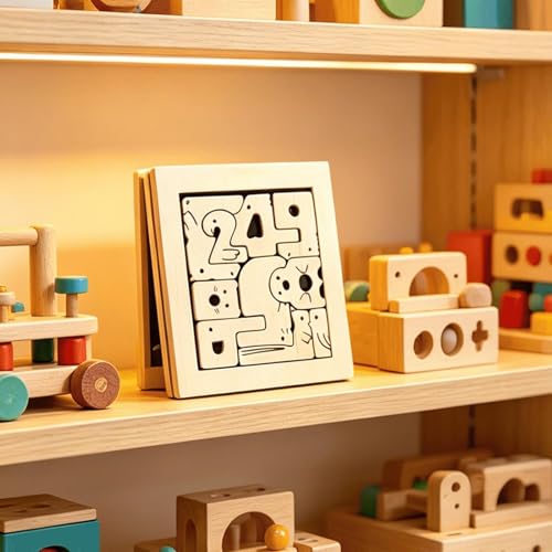 Puzzles infantiles de madera con animales para desarrollar la lógica 3