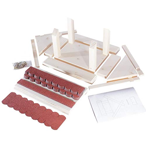 Vogelhaus Bausatz (Klein) - Rot Manufaktur Martinshof L.:32,0cm B.:29,5cm...