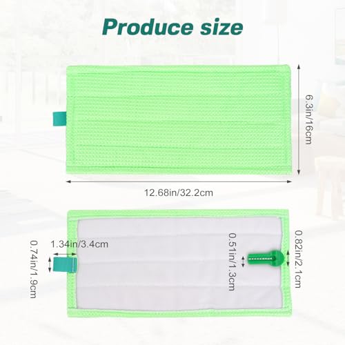 5 Stück Microfaser Bodenwischer Pads Kompatibel mit Vorwerk Hartboden MF600/ SP600/ SPB100/ SP7 Staubsauger - Ersatz Reinigungstuch für Vorwerk Tiger Kobold, Waschbarer und wiederverwendbares