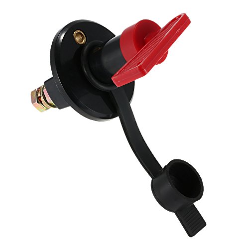 RuleaxAsi Universal Car Truck Vehicle Battery Disconnect Cut Off Rotary Switch Terminais de latão