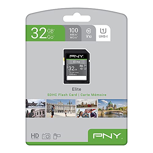 PNY Elite SDHC Card 32GB Class 10 UHS-I U1 100MB/s