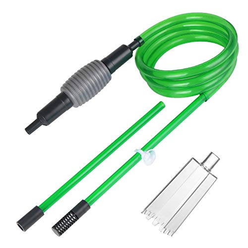 Coolty Nettoyeur de sable de gravier d'aquarium, siphon à vide pour changer l'eau et nettoyer le sable du filtre