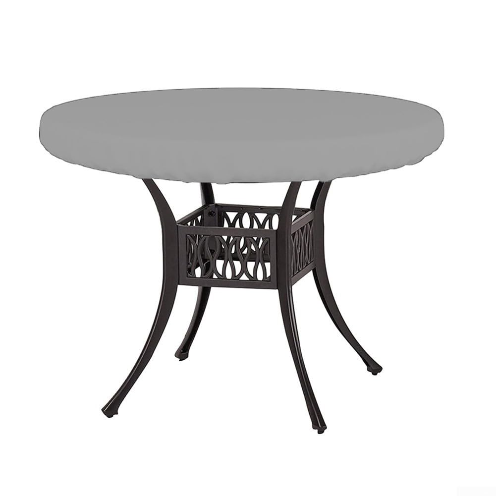 HpLive Round Table Cover, Outdoor 210D Oxford Garden Furniture for PROTECTION Patio Tablecloth Cover, Grey (92 x 10 cm)