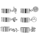 Hemobllo 6 piezas Anillos Sol Luna Ajustables con Colgante Elegante para Mujer Estilo Chic y Moda