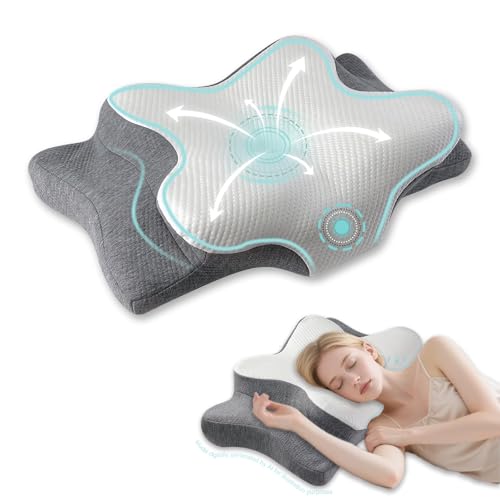 Cervical Pillow for Neck and Shoulder-Ergonomic Neck Support Pillows for Sleeping with Pain Relief，Contour Memory Foam Pillow for Side Sleepers, Back and Stomach Sleep