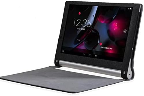 TM 10.1 Yoga 1050F flip PU Leather Case For Lenovo Yoga Tablet 2-1050f tablet case +screen protector[ black ]