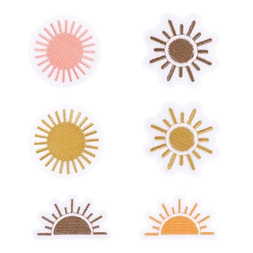 Prasacco 6 parches termoadhesivos para planchar ropa, 3 estilos, estilo retro, bohemio, para planchar o coser para chaquetas, gorras, mochilas, vaqueros, zapatos