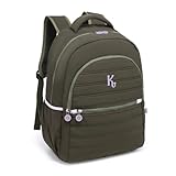 Mochila Feminina Kika Costa Lisa Juvenil Notebook Escolar (Verde)