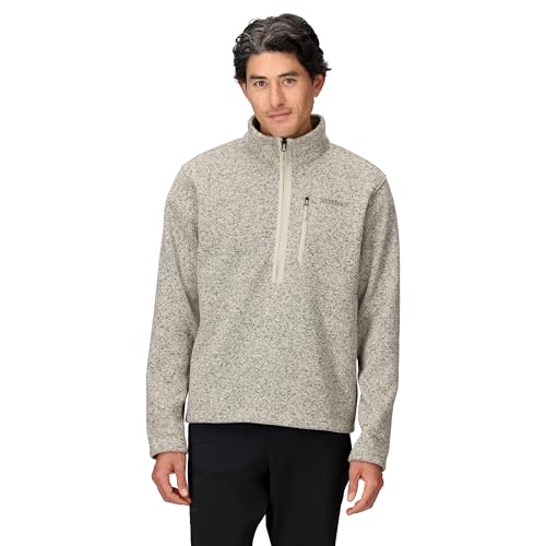 MARMOT Men's Drop Line 1/2 Zip, Birch Bark Heather, XL