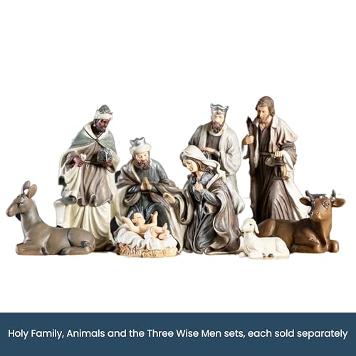 Holy Family 3 Piece 6" Resin Stoneware Nativity Set