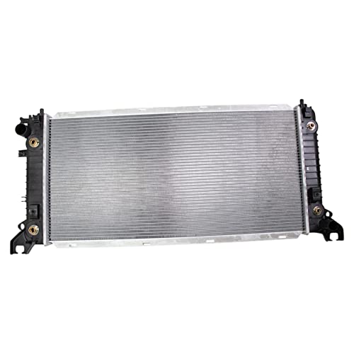 TRQ Radiator w/Aluminum Core for HEAVY DUTY TOW PACKAGE ONLY Compatible with 16-18 Chevrolet Silverado 1500 5.3L 6.2L GMC Sierra 1500 5.3L 6.2L 18-20 Tahoe WITH HEAVY DUTY TOW PACKAGE by TRQ - Used condition - US$120.26