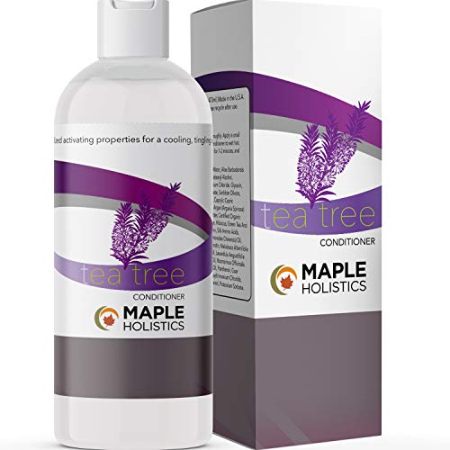 Pure Tea Tree Oil Conditioner for Dry Damaged Hair Boost Hair Growth Family Size Color Safe Anti Dandruff Scalp Therapy with Natural Calming Essential Oils Hydrating Argan and Smoothing Keratin -16 oz