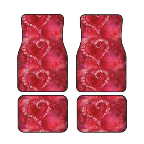 Alfombrillas de coche San Valentín juego de 4 piezas regalo romántico