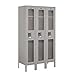 Salsbury Industries S-61355GY-A 12" Single Tier, 3 Wide x 5 Feet High x 15 Inches Deep, Assembled See-Through Metal Locker, Gray