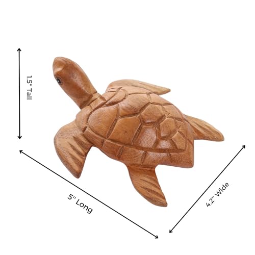 Figura de Tortuga Marina de Madera Tallada a Mano miniatura 5