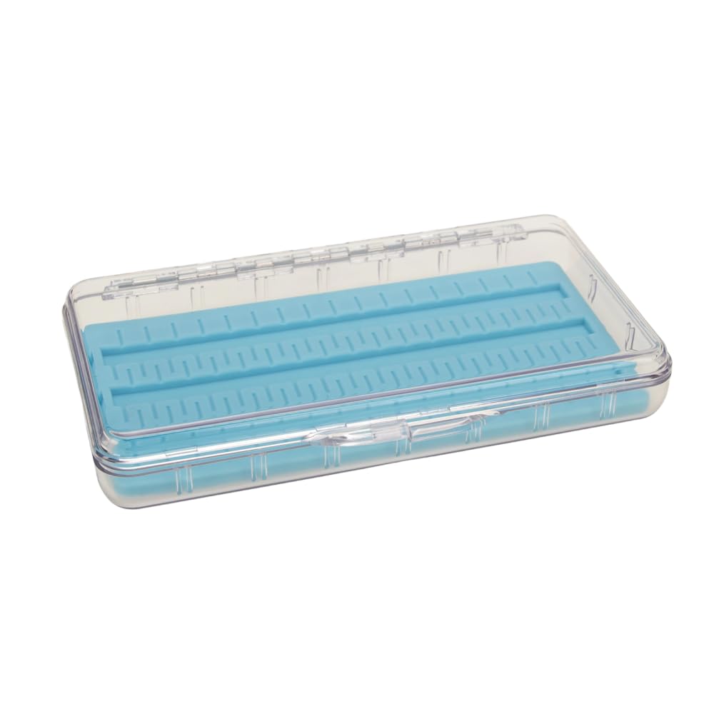 Mioyoow Fly Fishing Box, Transparent Fishing Hook Tackle Boxes Fish Bait Case With Silicone Liner Pads For Freshwater Saltwater